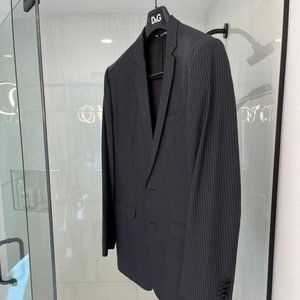 Dolce & Gabbana Navy Blue Pinstripe Suit (size 48)